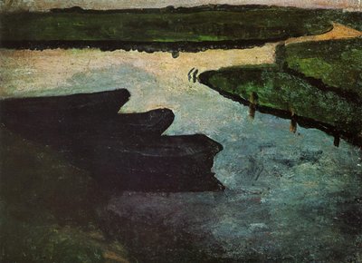 Moor Canal with Peat Boats by Paula Modersohn Becker